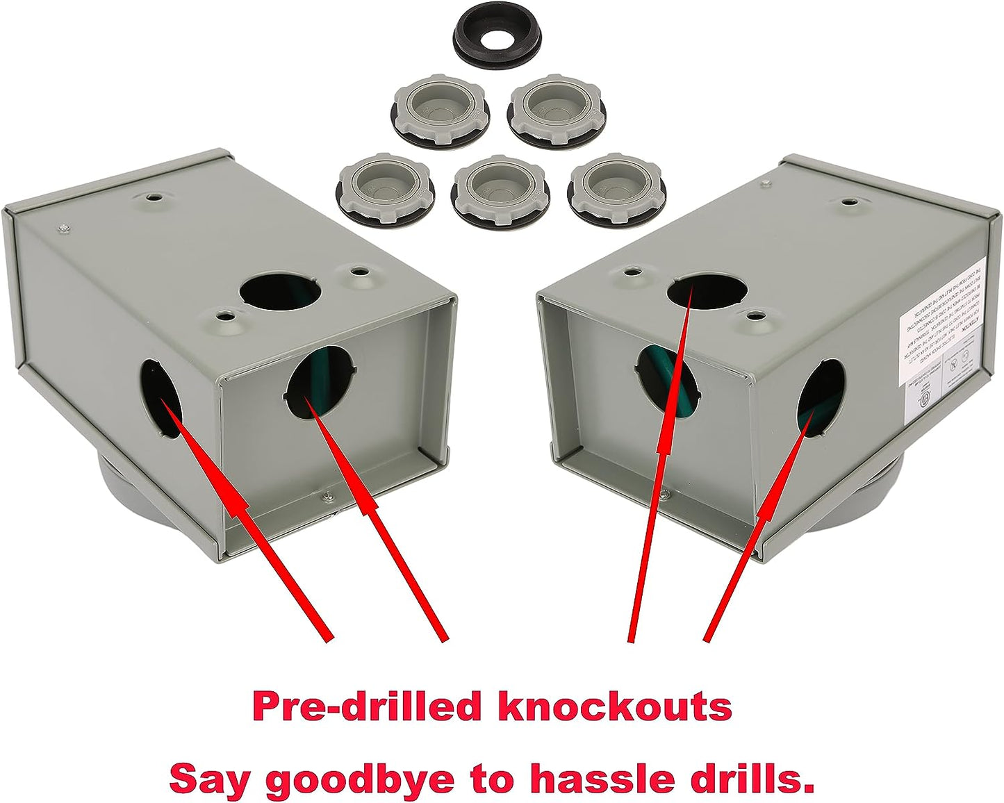 PTR0105 30A Generator Weatherproof Outdoor Power Inlet Receptable Panel - Case of 6 or 12