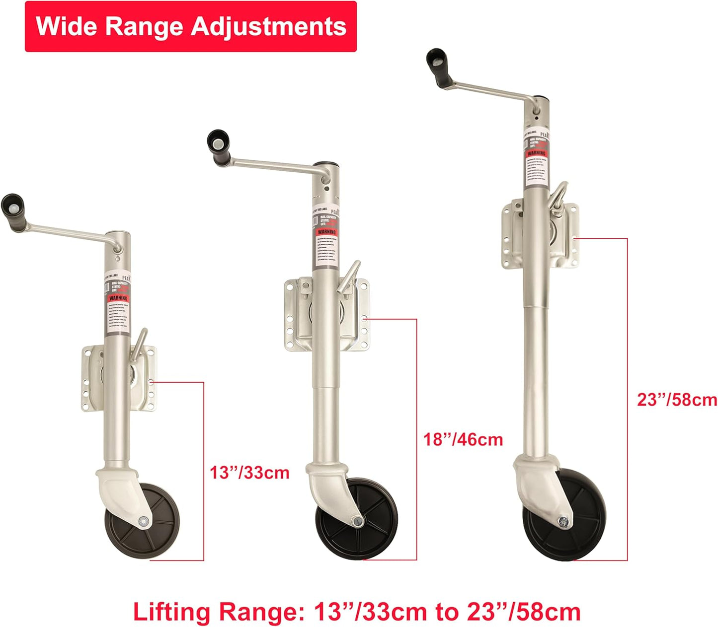 1000 lb Swivel Boat Trailer Tongue Jack