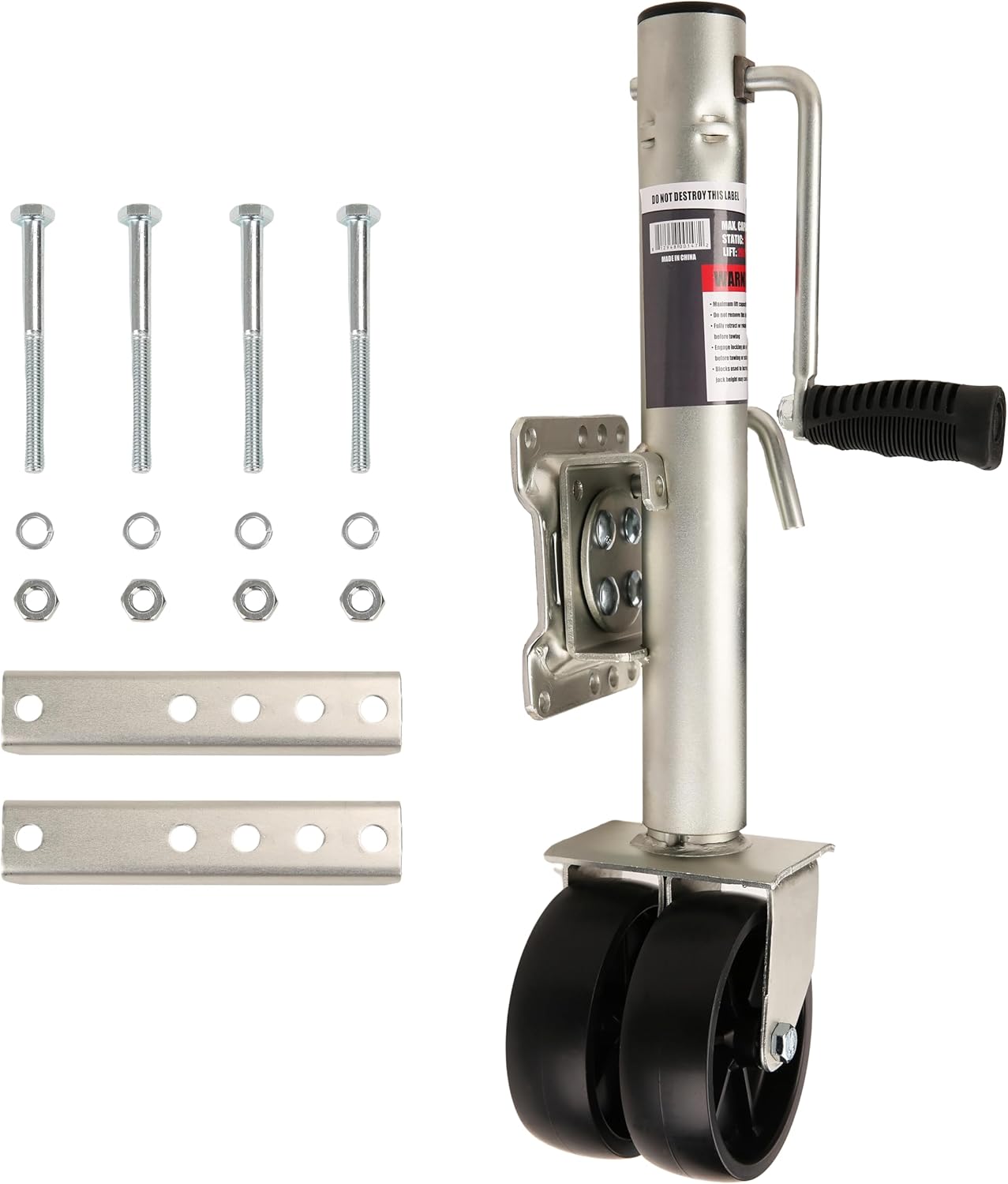 PTJ0202 2000 lbs Dual-Wheel Swivel A-Frame Tongue Jack