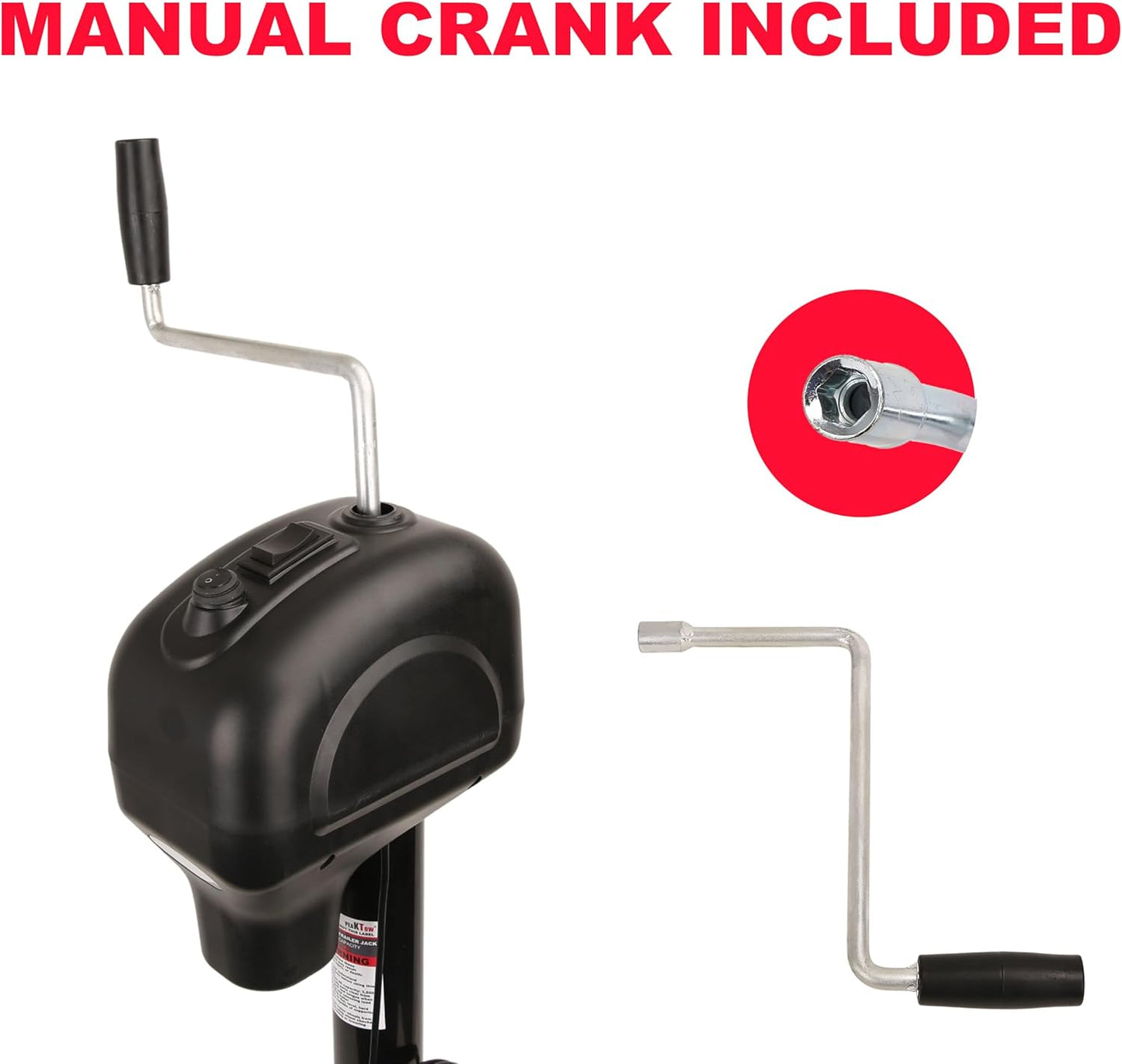 PTJ0232 3500 lbs Electric A-Frame Tongue Jack