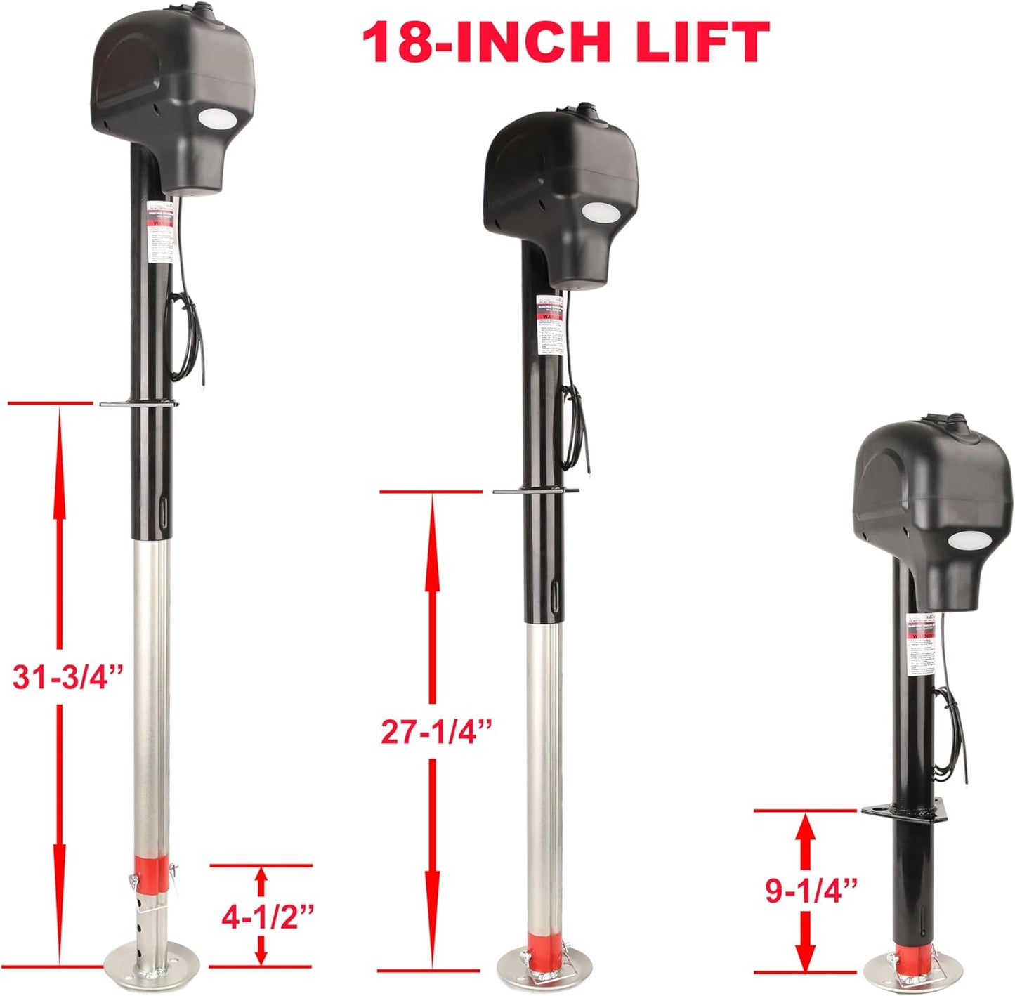 PTJ0232 3500 lbs Electric A-Frame Tongue Jack