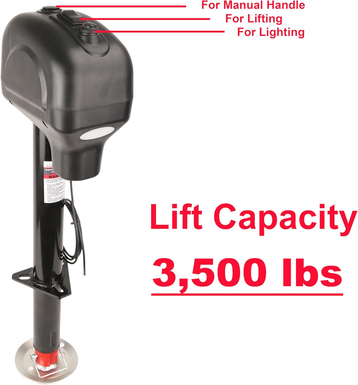 PTJ0232 3500 lbs Electric A-Frame Tongue Jack