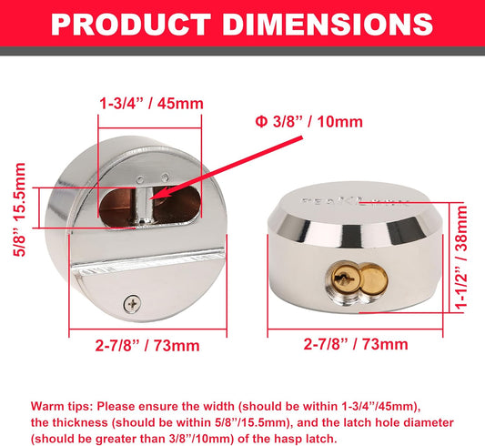 Keyed Alike Hidden Shackle Padlock – 2-7/8" (Pack of 4/8/16)