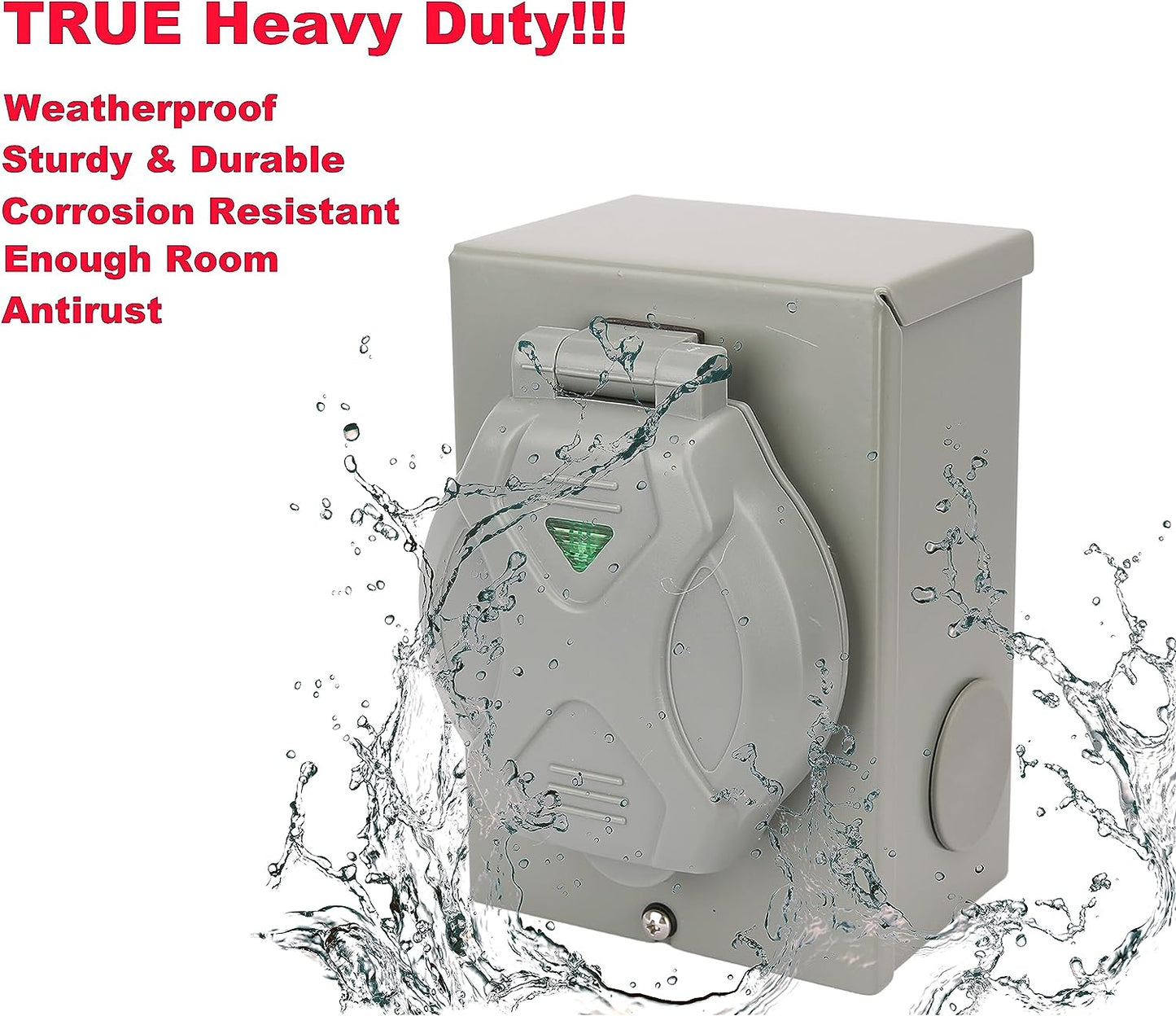 30 Amp Generator Power Inlet Box - Outdoor & Weatherproof, NEMA L14-30P