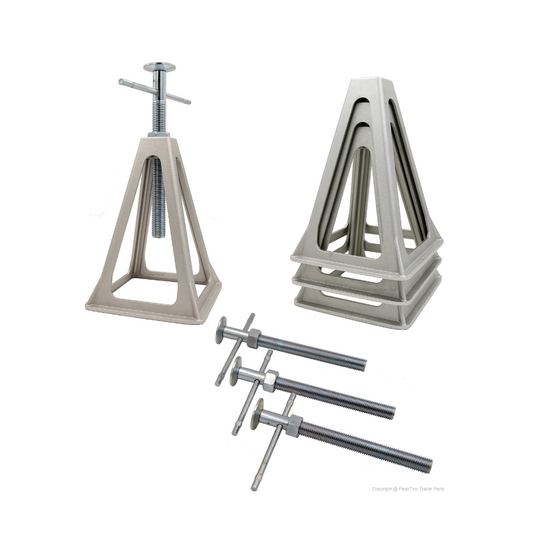 Stackable Stabilizer Jacks – 6000 lbs Capacity, Extends to 17" (Set of 4)