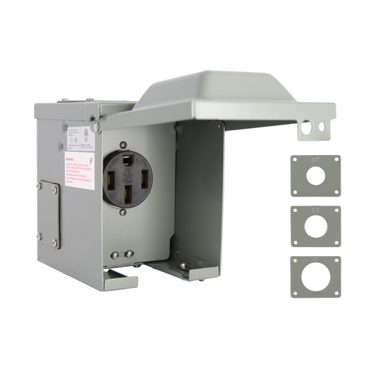50 Amp RV/EV Power Outlet Box - Outdoor & Weatherproof, NEMA 14-50R