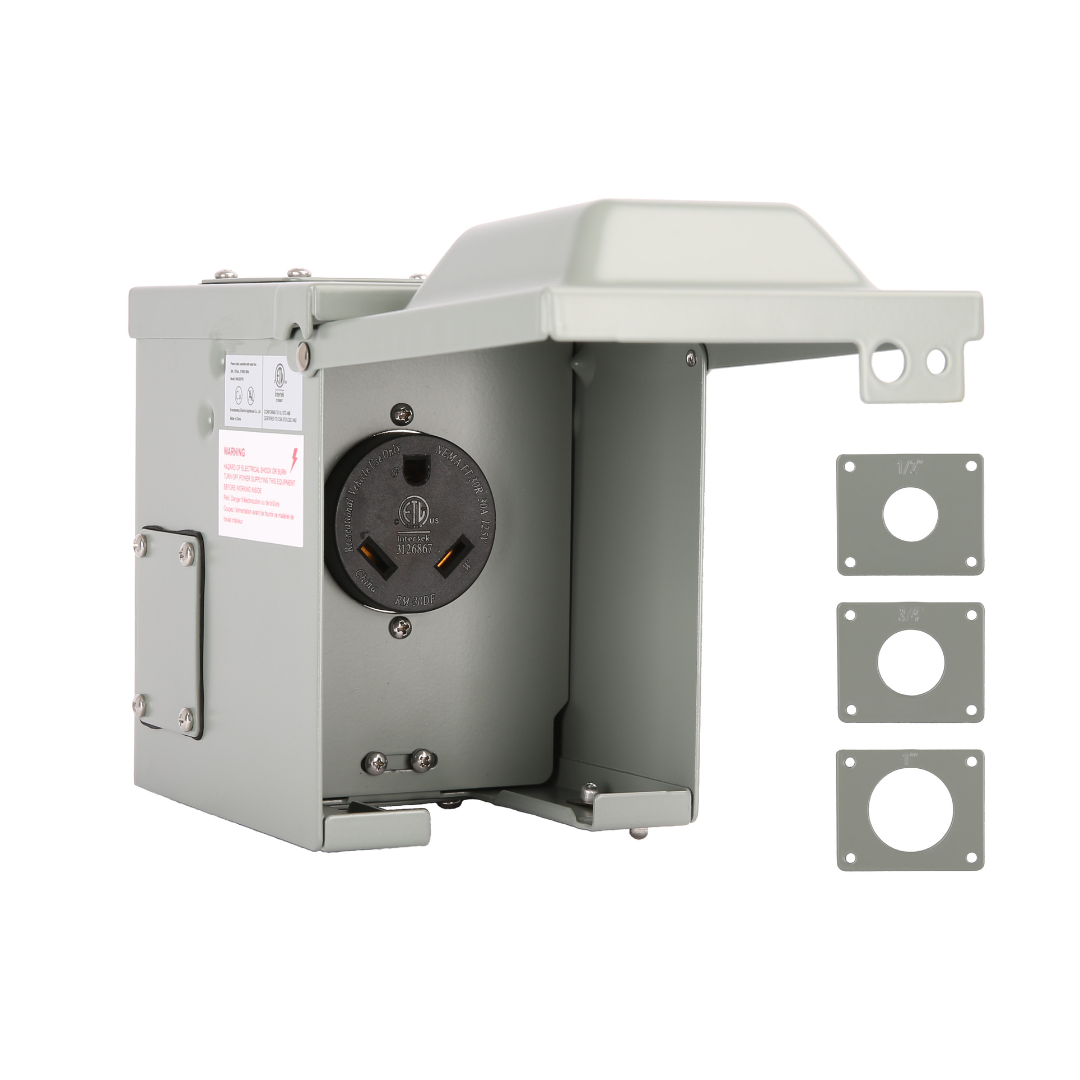 30 Amp RV Power Outlet Box - Outdoor & Weatherproof, NEMA TT-30R