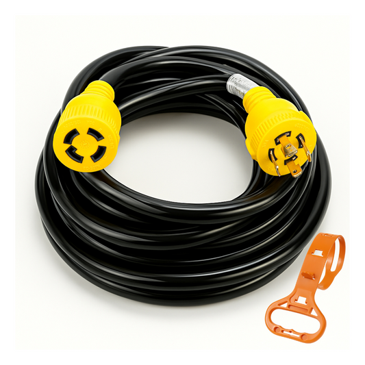 Rallonge pour génératrice 30A – 25 pi, NEMA L14-30 avec organisateur