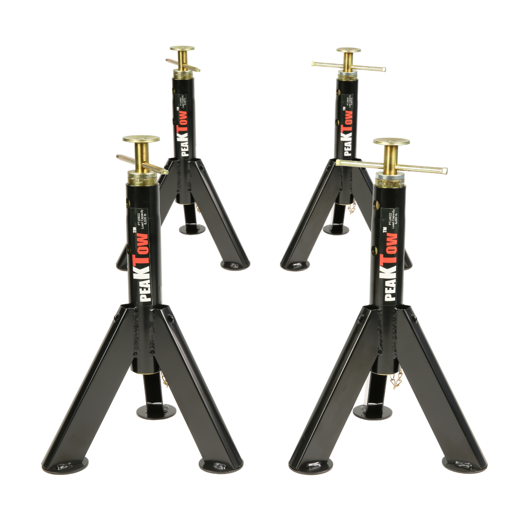 PTJ0622 Cric stabilisateur de camping-car pour remorque télescopique, capacité de charge de 6 000 lb - Caisse de 4