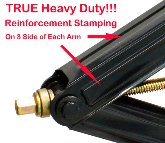 RV Stabilizer Scissor Jacks - 6000 lbs Capacity Each, 24-Inch Height (Set of 2)