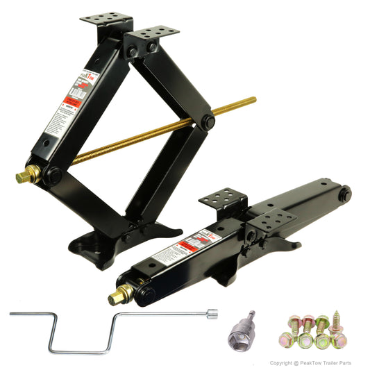 RV Stabilizer Scissor Jacks - 9000 lbs Capacity Each, 24-Inch Height (Set of 2)