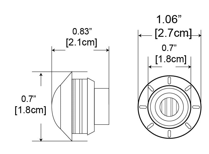 3/4" Red Round LED Trailer Lights – Submersible