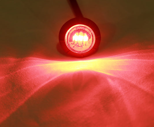 3/4" Red Round LED Trailer Lights – Submersible