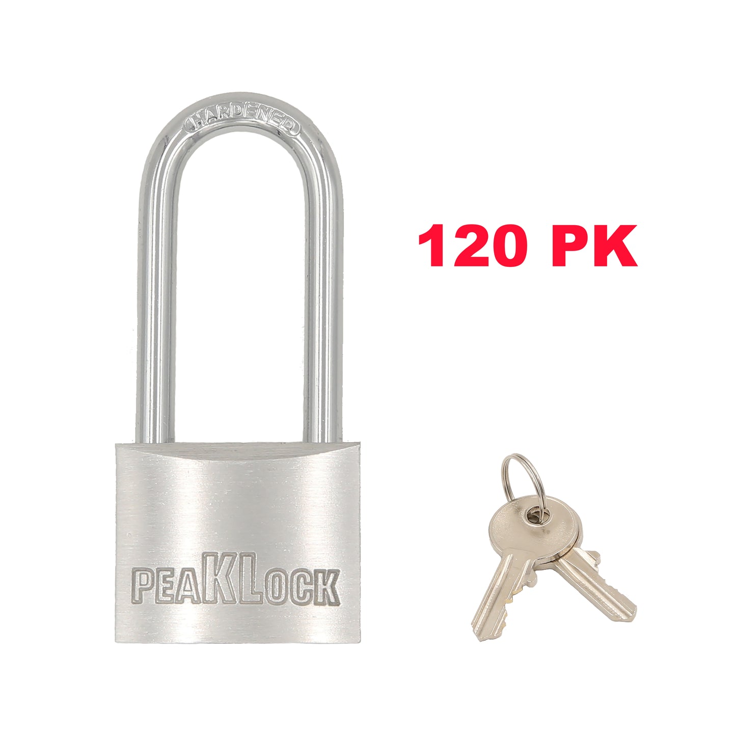 PLA0003 Cadenas à anse longue en aluminium massif, clés identiques, 1-9/16" de large - Caisse de 120