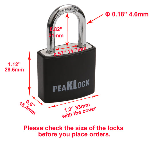 PLA0101 Keyed Alike 1-3/16" Wide Weatherproof Black Covered Aluminum Padlock - Case of 288