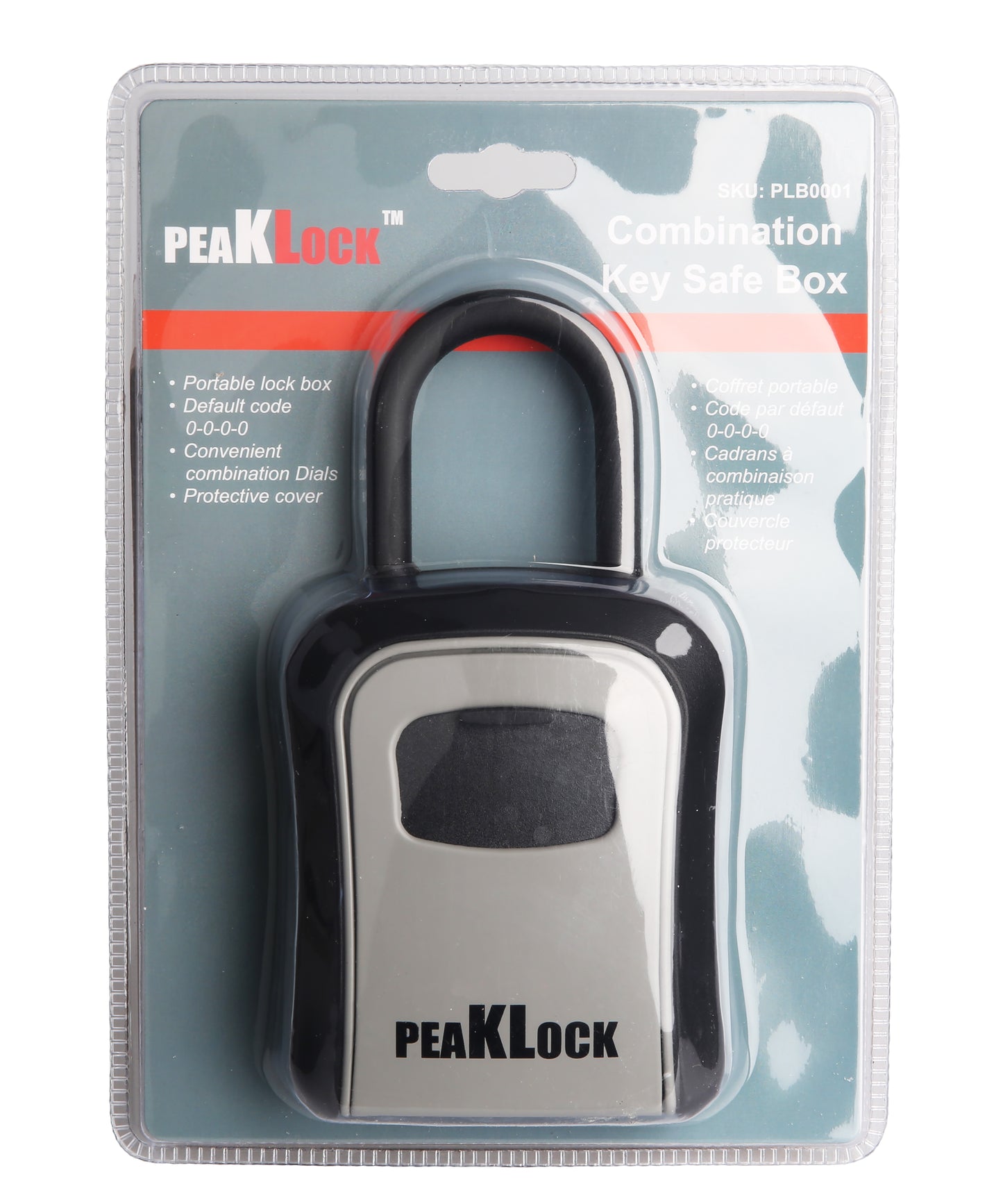 PLB0001 Weatherproof Key Safe Storage Lock Box with Shackle, Portable or Wall Mounted, 4 Digit 6 Keys Capacity - Case of 16