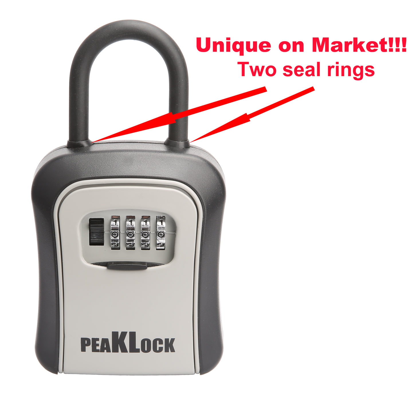 PLB0001 Weatherproof Key Safe Storage Lock Box with Shackle, Portable or Wall Mounted, 4 Digit 6 Keys Capacity - Case of 16