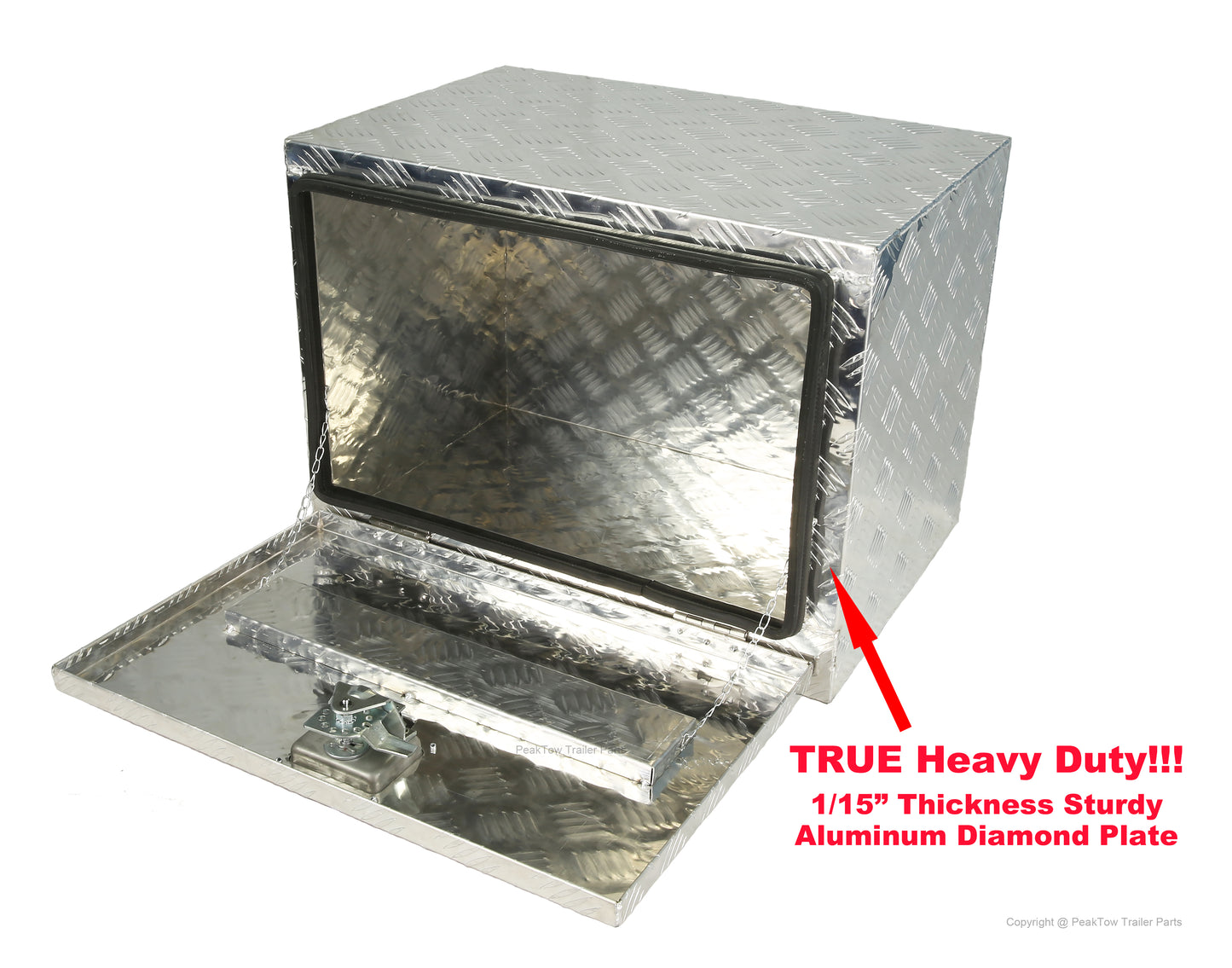 PTB0001 Heavy Duty Aluminum Truck & Pickup Underbody Tool Box with Lock 24x17x18"
