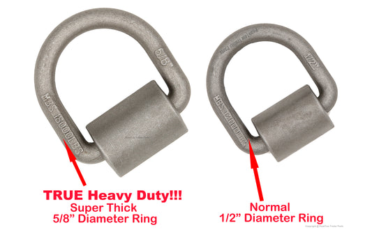 PTJ0323 Flatbed Weld-On Forged 5/8" D-Ring Anchor Tie Down Point For Truck Trailer - Case of 16 pcs
