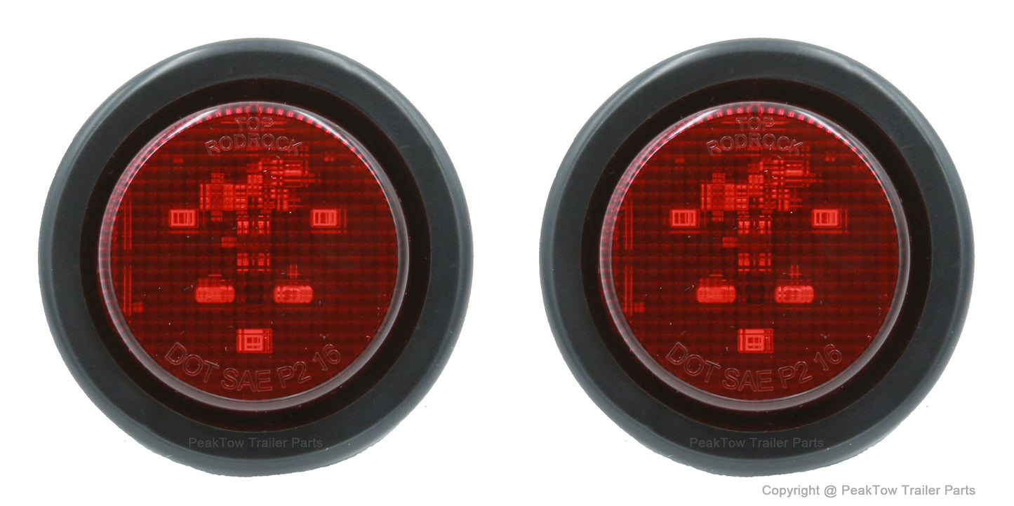 Steel Trailer Light Boxes with LED Lights (Set of 2)