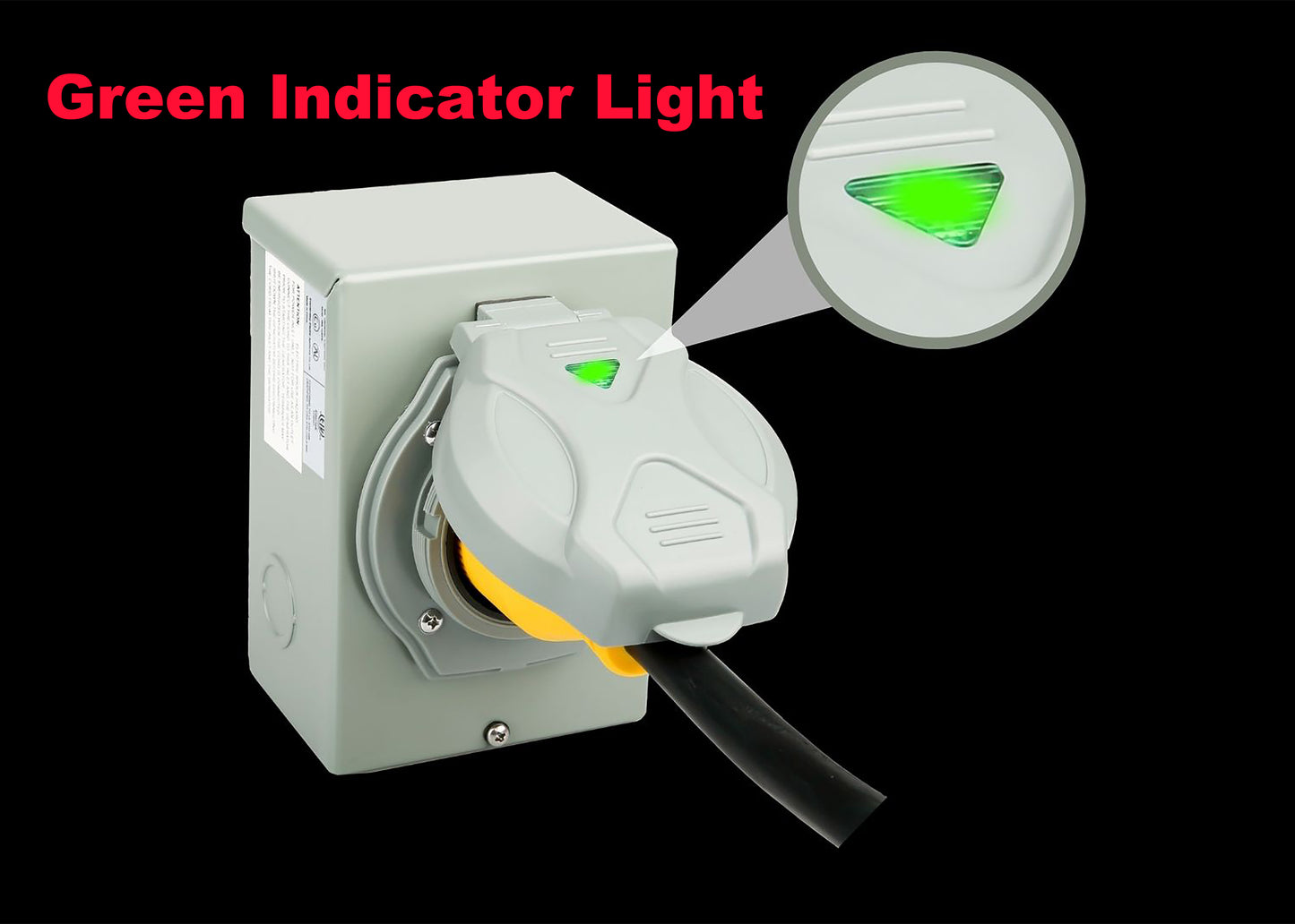 PTR0105 30A Generator Weatherproof Outdoor Power Inlet Receptable Panel - Case of 6 or 12