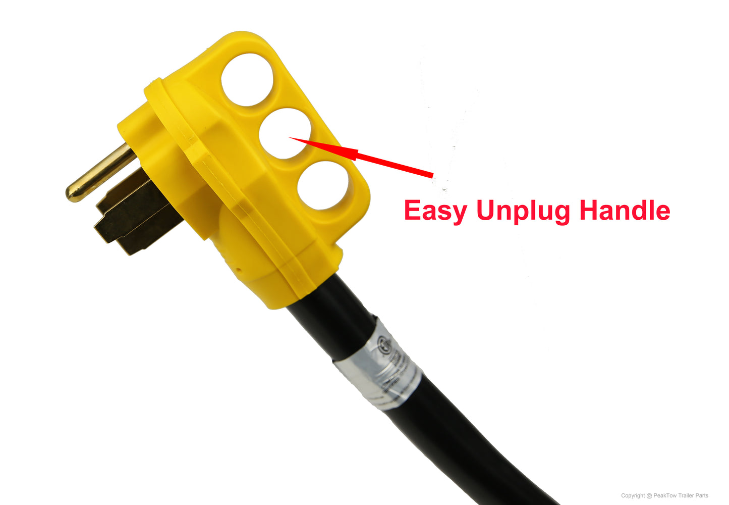 50A RV/EV Extension Cord – 50 ft, NEMA 14-50 with LED Indicator, Grip Handle, and Organizer