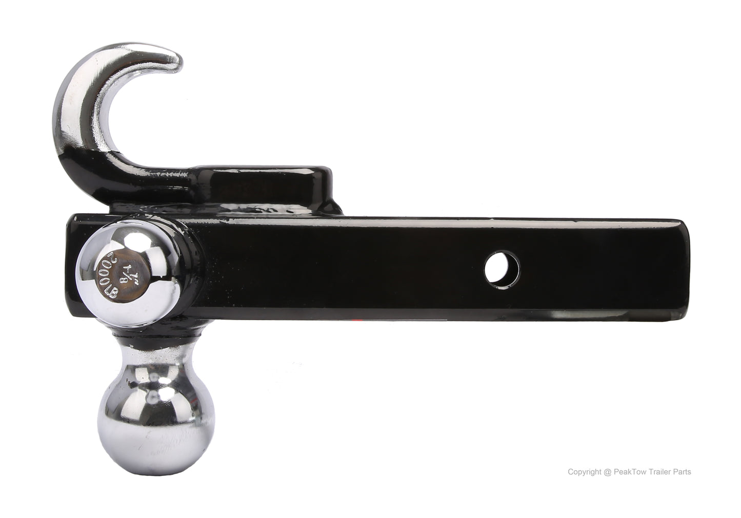 Class III/IV 2 inch Trailer Hitch Ball Mount with Triple Chrome Balls & Hook – 10,000 lbs Capacity