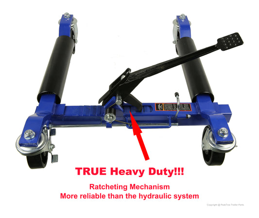 Self-Loading Car Wheel Dolly – 1,250 lbs Capacity, 12” Tire Fit
