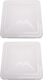 14" RV Roof Vent Lid – White (Pack of 2)