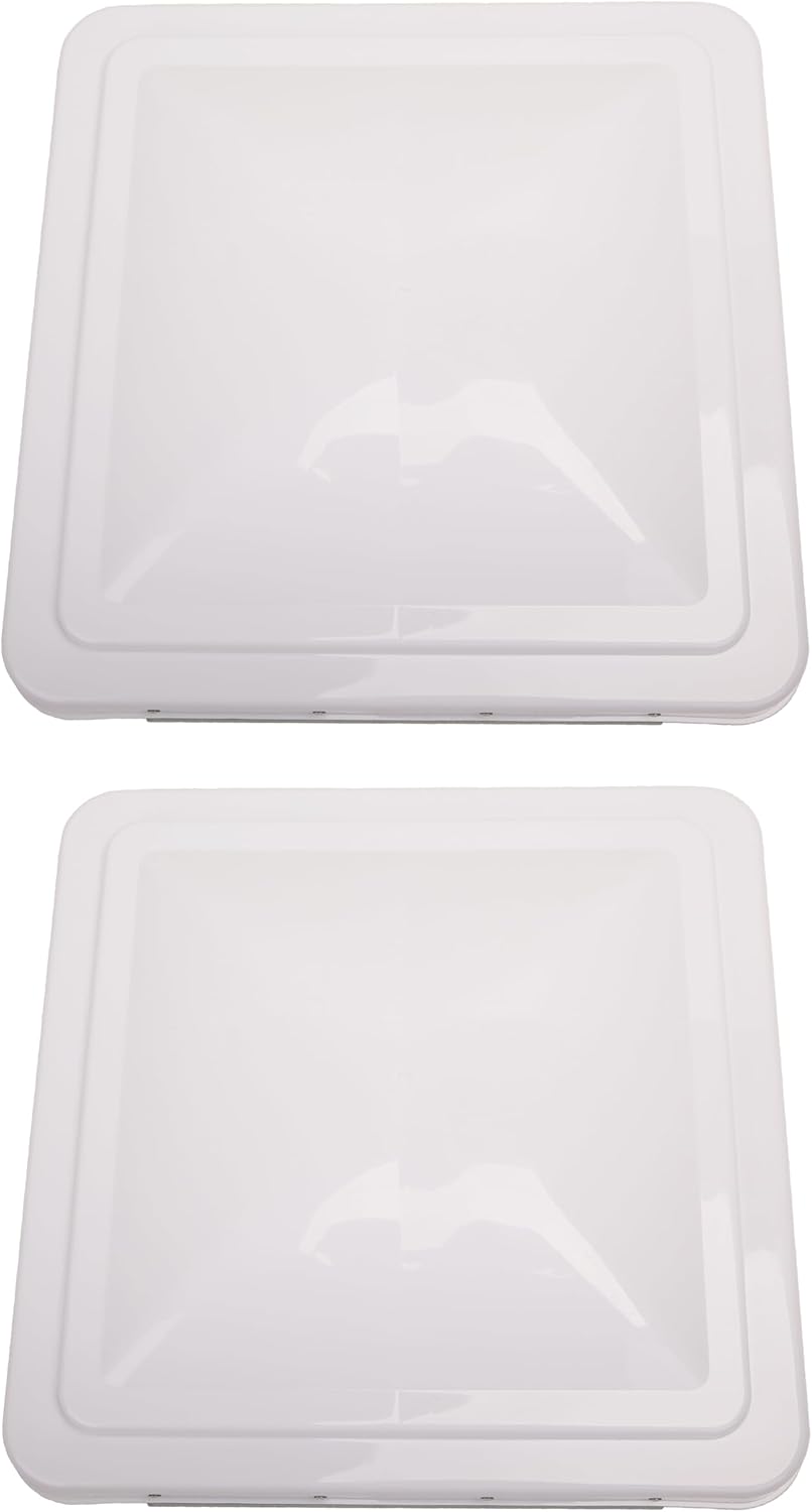 14" RV Roof Vent Lid – White (Pack of 2)