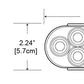 PTL0432 Ovale 6 pouces Ambre LED Submersible Stop/Tour/Queue Remorque Camion RV Lumières Comprenant Œillets et Bouchons - Caisse de 80