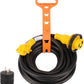 PTR0115 30A 25ft RV Extension Cord L5-30R to TT-30P with 15A to 30A Adapter and Cord Organizer - Case of 4