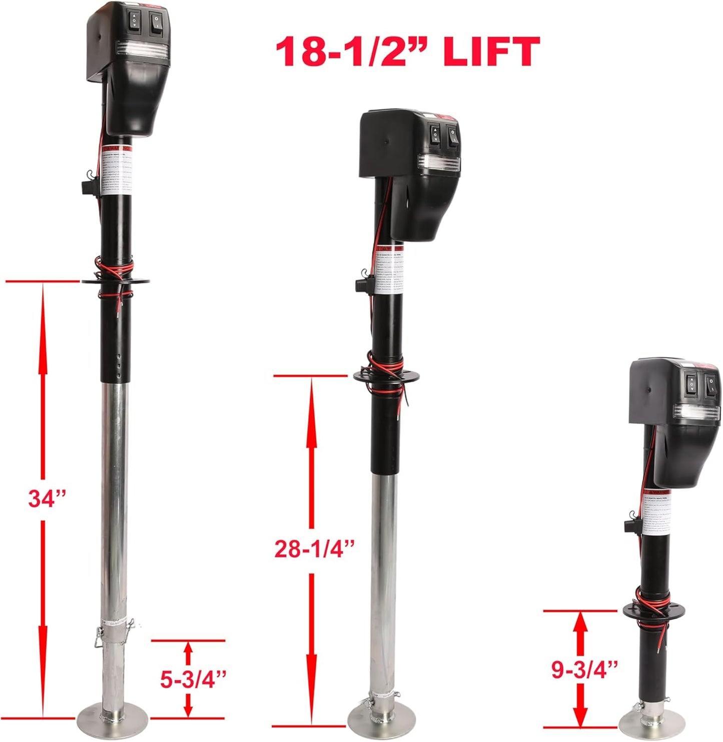 PTJ0234 Heavy-Duty 5000 lbs Electric A-Frame Tongue Jack