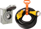 50A Generator Cord + Inlet Box Combo – 15 ft, NEMA SS2-50R/14-50P