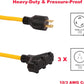 PTR0117 30A 25ft Power Extention Cord NEMA L5-30P to Three 15A 5-15R with Cord Organizer - Case of 4