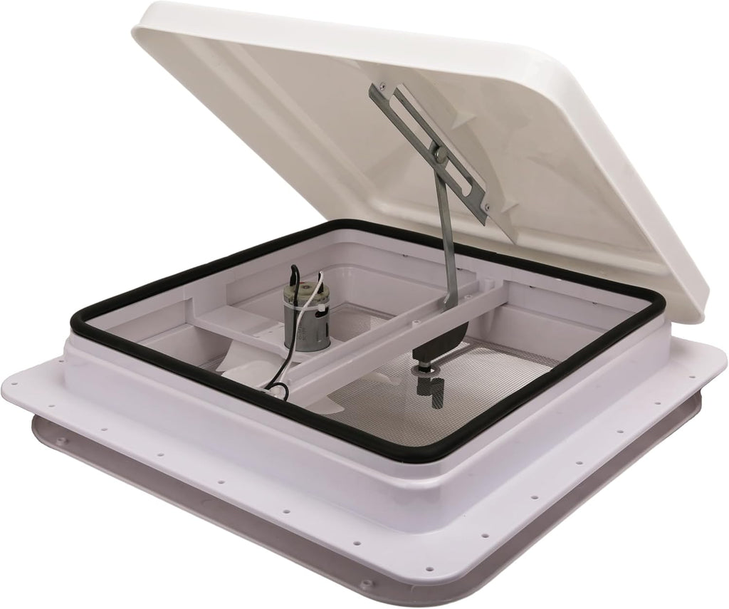 14" RV Roof Vent Lid – White (Pack of 2)
