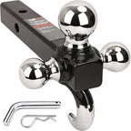 Triple Ball Hitch Mount for 2" Receiver – 10,000 lbs Capacity