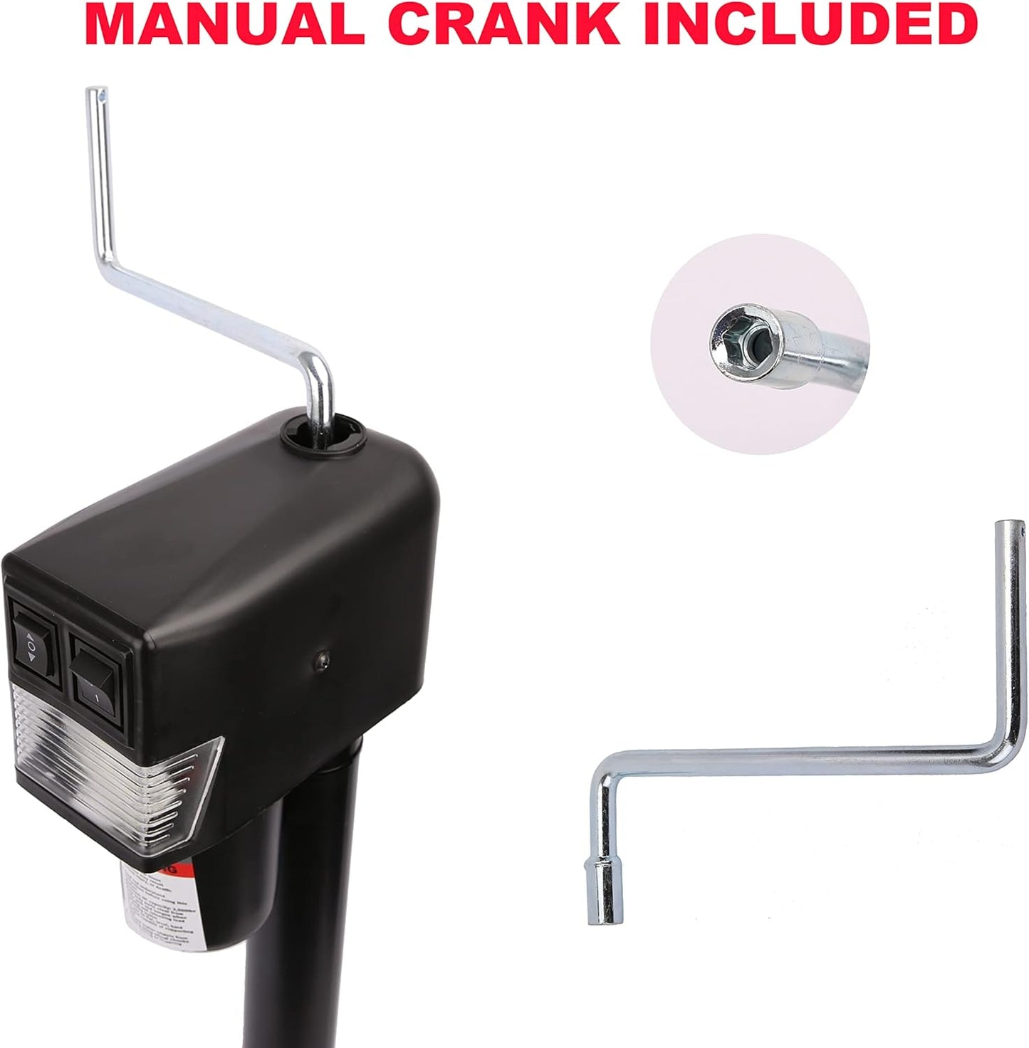 PTJ0233 Premium 3500 lbs Electric A-Frame Tongue Jack