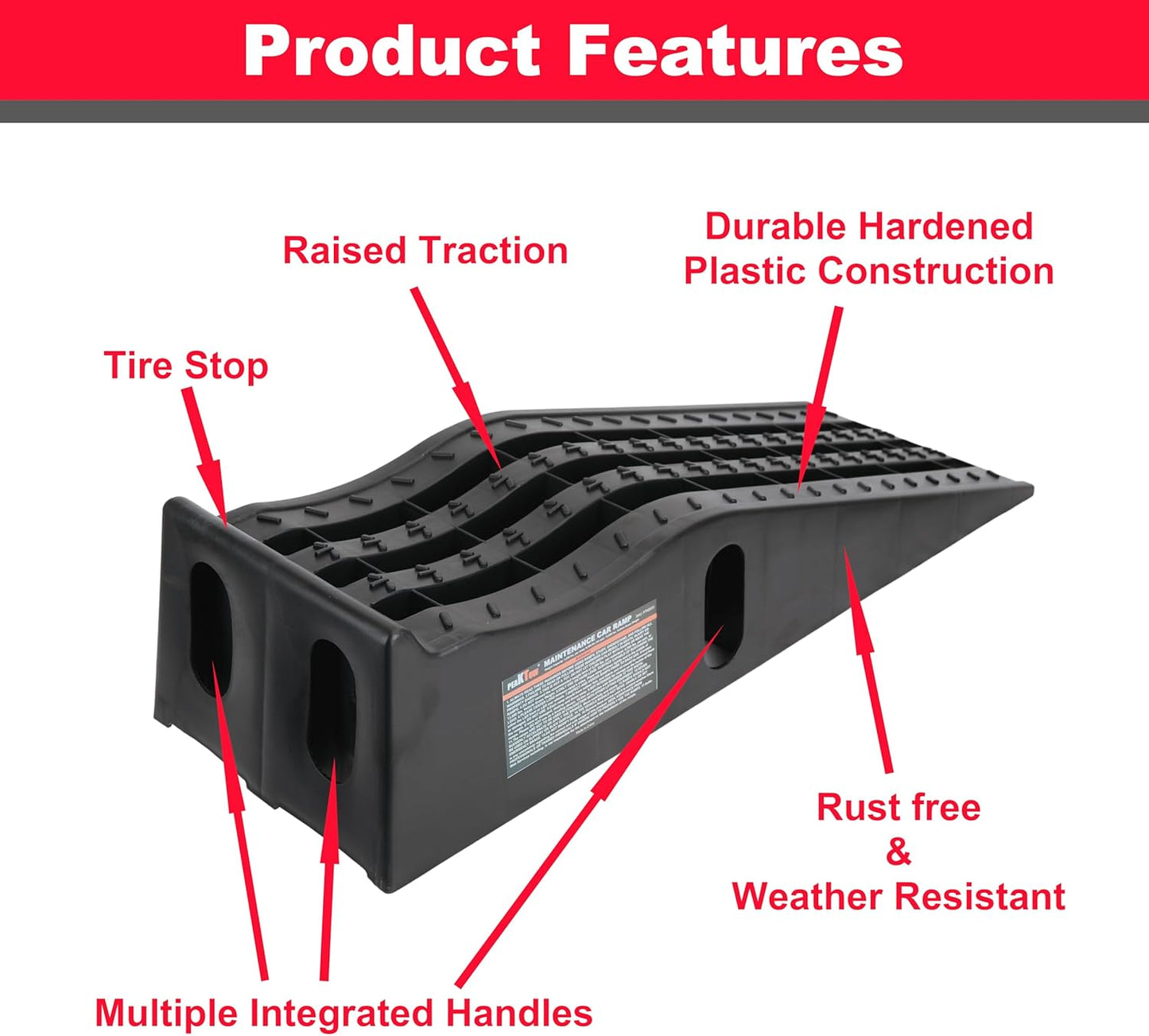 Car Ramps – 6.25" Lift, 6,500 lbs Capacity per Ramp (Pair)