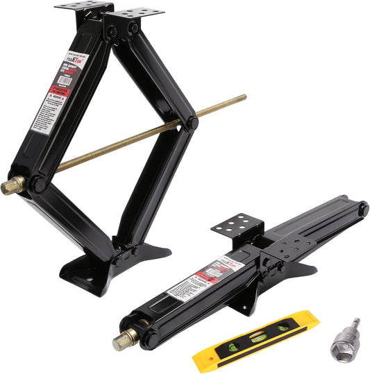 PTJ0624 5000lb 24in Stabilizer Scissor Jack with Magnetic Socket and Bubble Level - Case of 2
