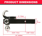Triple Ball Hitch Mount for 2" Receiver – 10,000 lbs Capacity