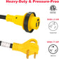 PTR0115 30A 25ft RV Extension Cord L5-30R to TT-30P with 15A to 30A Adapter and Cord Organizer - Case of 4