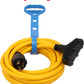 PTR0117 30A 25ft Power Extention Cord NEMA L5-30P to Three 15A 5-15R with Cord Organizer - Case of 4