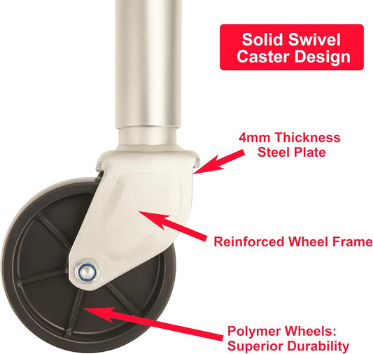 PTJ0201 1 000 lb. Cric à langue pivotant pour remorque marine de bateau avec roue et arrêt de roue - Caisse de 3 pièces