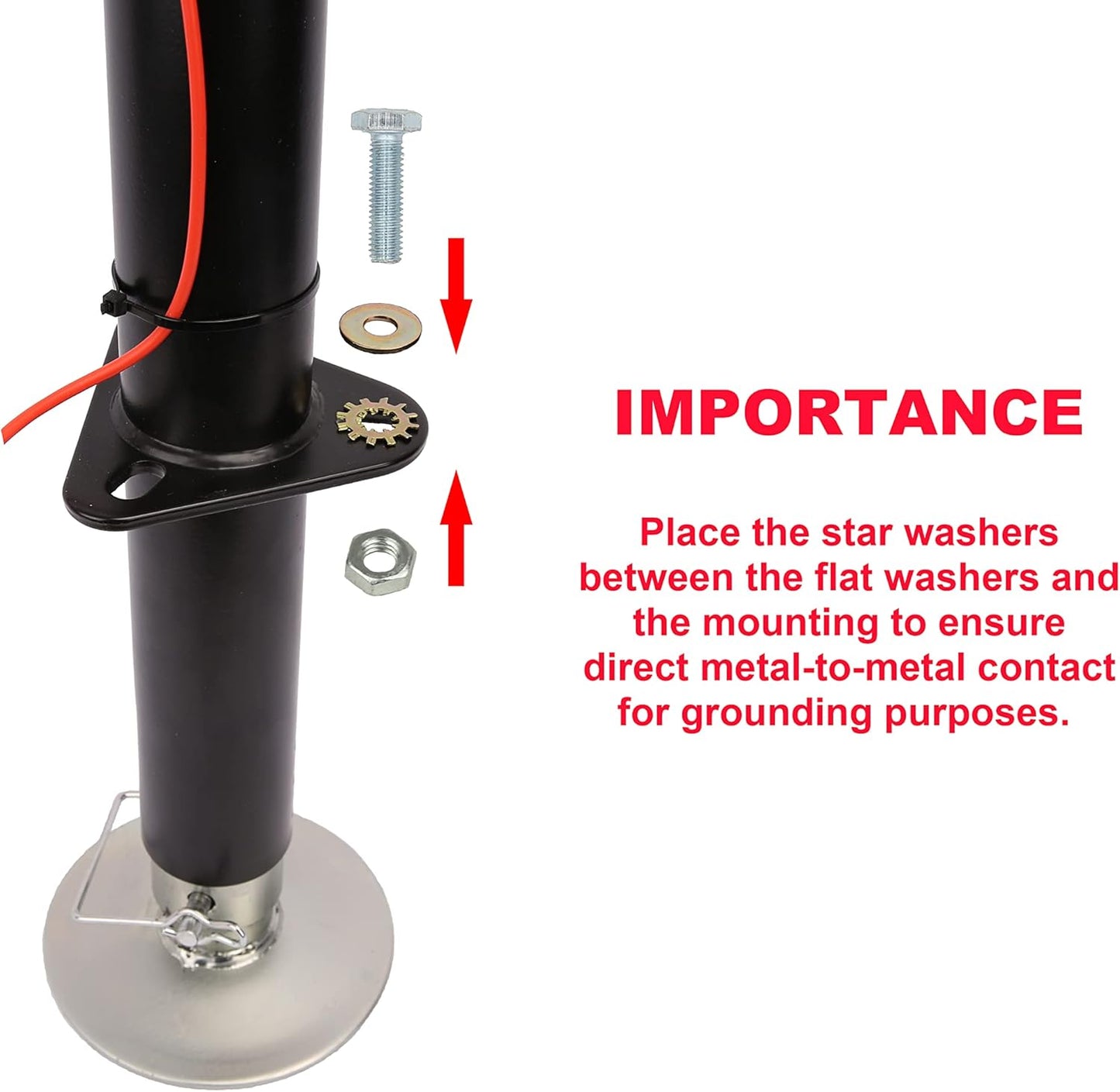 PTJ0233 Premium 3500 lbs Electric A-Frame Tongue Jack