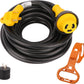 PTR0115 30A 25ft RV Extension Cord L5-30R to TT-30P with 15A to 30A Adapter and Cord Organizer - Case of 4