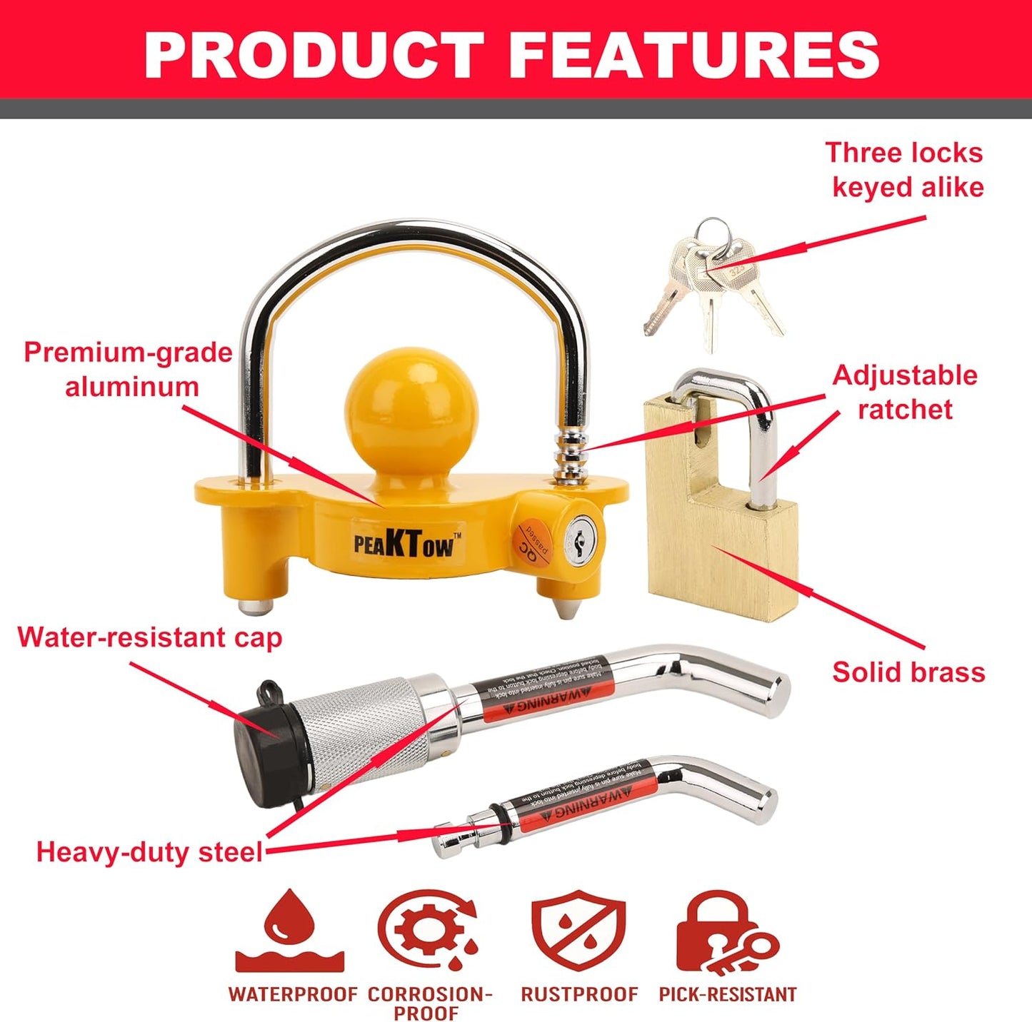 PTS0003 Trailer Anti-Theft Bundle - Case of 12