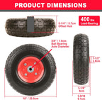 10" Flat Free Solid Tire and Wheel Set 4.10/3.50-4" (Case of 12)