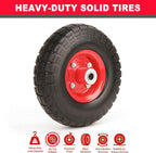 10" Flat Free Solid Tire and Wheel Set 4.10/3.50-4" (Case of 12)