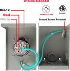 Boîtier 30 Amp pour génératrices - extérieur, NEMA L14-30P (caisse de 12)
